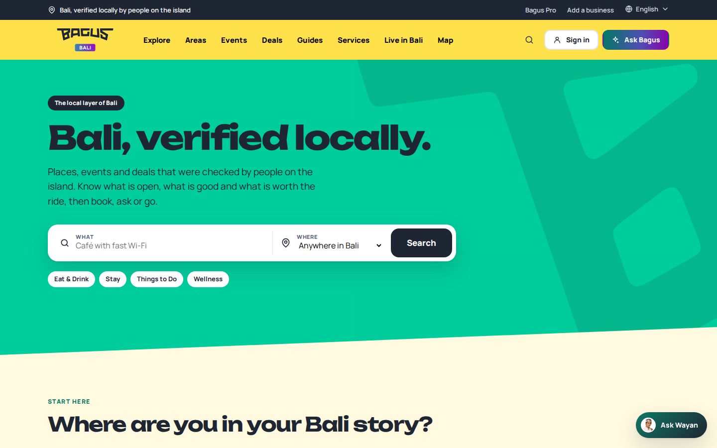 Bagus Bali home page