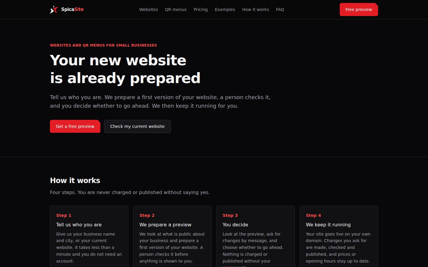 SpicaSite home page